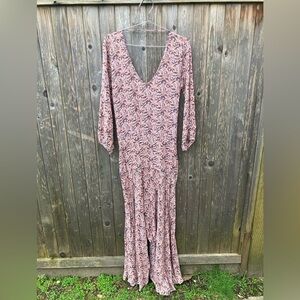 Ateen silk maxi dress